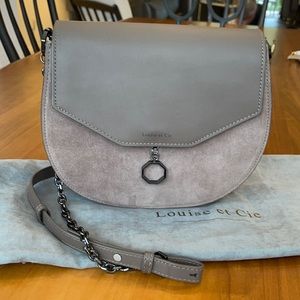 Louise et Cie “Jael” leather suede handbag in Mink